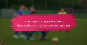 4-1 Formācija: Viduslaiku kontrole, Aizsardzības struktūra, Uzbrukuma pārejas