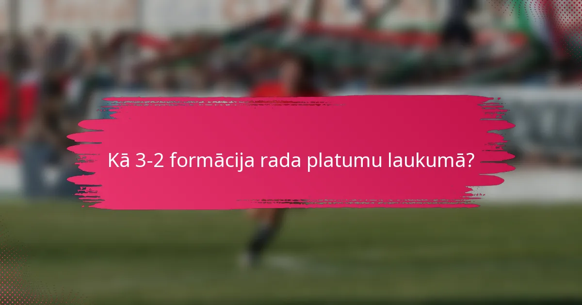 Kā 3-2 formācija rada platumu laukumā?