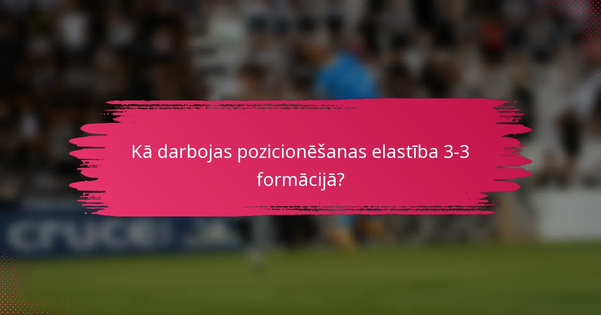 Kā darbojas pozicionēšanas elastība 3-3 formācijā?